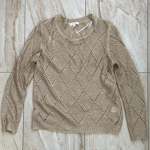 Sparkly gold knit sweater